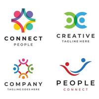 People relationship logo template design .Logo for organization ,business ,kindergarten. vector