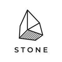 Natural stone silhouette abstract logo creative template design with outline. Logo for business, company, symbol. vector