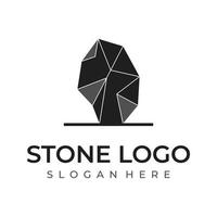 diseño de plantilla creativa de logotipo abstracto de silueta de piedra natural con contorno. logotipo para empresa, empresa, símbolo. vector