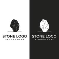 diseño de plantilla creativa de logotipo abstracto de silueta de piedra natural con contorno. logotipo para empresa, empresa, símbolo. vector