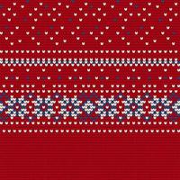 Traditional knitting pattern for Ugly Sweater vector