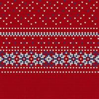 Traditional knitting pattern for Ugly Sweater vector