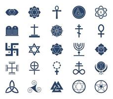 Culture Symbols icon set vector