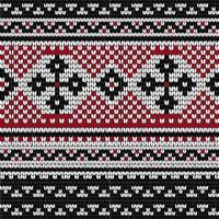 Folk knitting pattern with cross vector