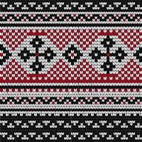 Folk knitting pattern with cross vector