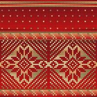 Red Gradient Seamless Pattern of Christmas Stars vector