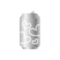 Silver soda caned, Vector. vector