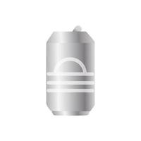 Silver soda caned, Vector. vector