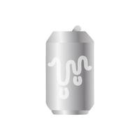 Silver soda caned, Vector. vector