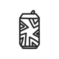 Soda caned outline icon, Vector. vector