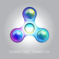 Three blades fidget spinner toy vector