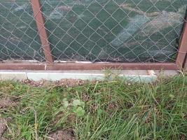 Construction of a strip foundation for a fence photo