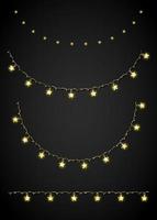 Glitter golden festoon and garland vector