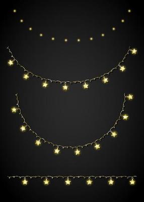 Glitter golden festoon and garland