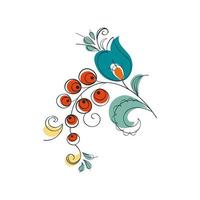 Fantasy Currant in Russian ornamental style vector