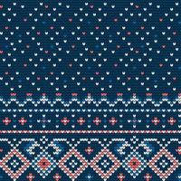 Traditional knitting pattern for Ugly Sweater vector