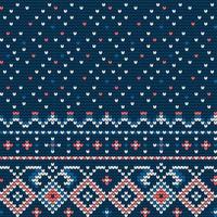 Traditional knitting pattern for Ugly Sweater vector