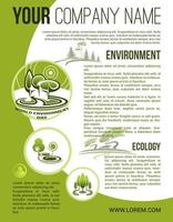 cartel de vector de empresa de medio ambiente ecología verde