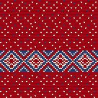 Traditional knitting pattern for Ugly Sweater vector