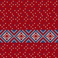 Traditional knitting pattern for Ugly Sweater vector