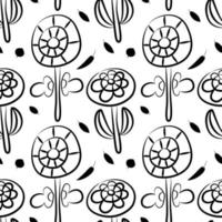 Floral seamless pattern as Scandinavian textile design. Poppy field vector