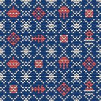 Grandma knitting pattern for Ugly Sweater vector