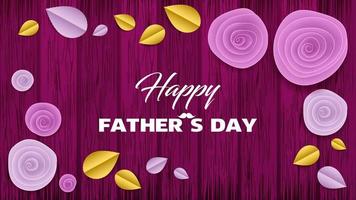 Cut paper floral banner Fathers Day vector