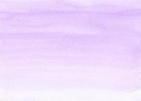 Watercolor lavender and white background texture. Aquarelle pastel purple brush strokes backdrop. Horizontal template. photo
