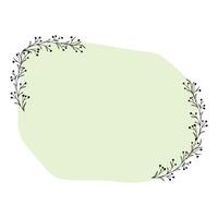 Cute floral lettering frame vector
