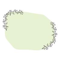 Cute floral lettering frame vector
