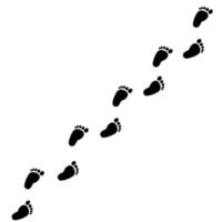 Footprint path isolated on white background vector