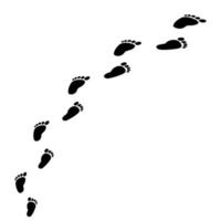 Footprint path isolated on white background vector