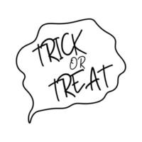 A small slogan in the cloud is an element of decoration for Halloween vector