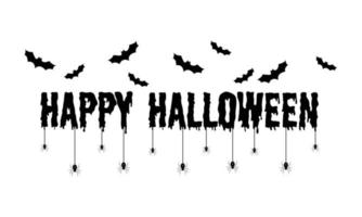 Happy Halloween Text Banner vector