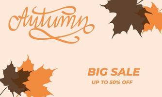 Autumn Sale special offer banner vector