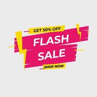 Flash Sale banner template design vector
