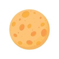Full yellow moon with Craters in the Universe vector