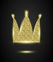 Glitter Stylish Crown vector