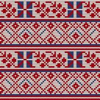 Traditional knitting pattern for Ugly Sweater vector