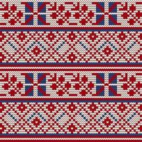 Traditional knitting pattern for Ugly Sweater vector