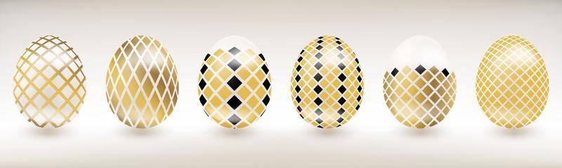 White porcelain Easter egg with diamond decor