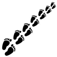 Footprint path isolated on white background vector