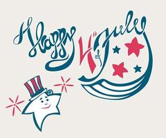 Happy 4th of July Lettering vector