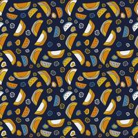 Fruit pattern melon and fig vector