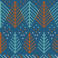 Christmas ugly sweater azure seamless pattern vector