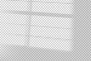 Window shadow vector overlay on transparent background. Natural scene of realistic soft lighting.
