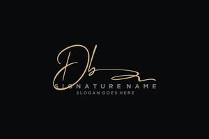 Initial DB Letter Signature Logo Template elegant design logo Sign Symbol template vector icon