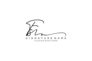 inicial fs carta firma logotipo plantilla elegante diseño logotipo signo símbolo plantilla vector icono