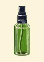 Medicinal green glass sprinkler vector