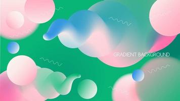 Vibrant colors objects on gradient background vector